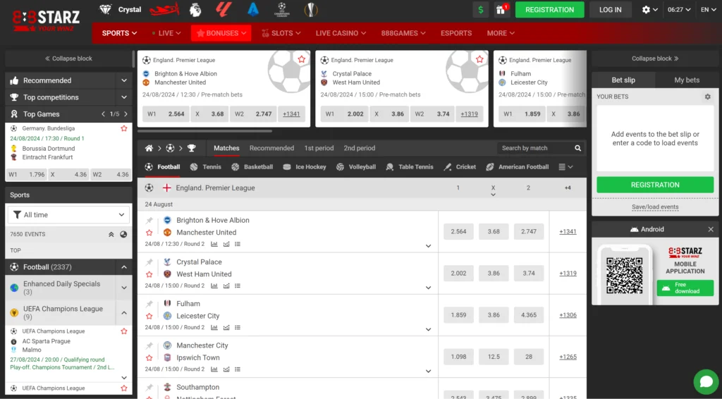 شرط بندی ورزشی 888starz