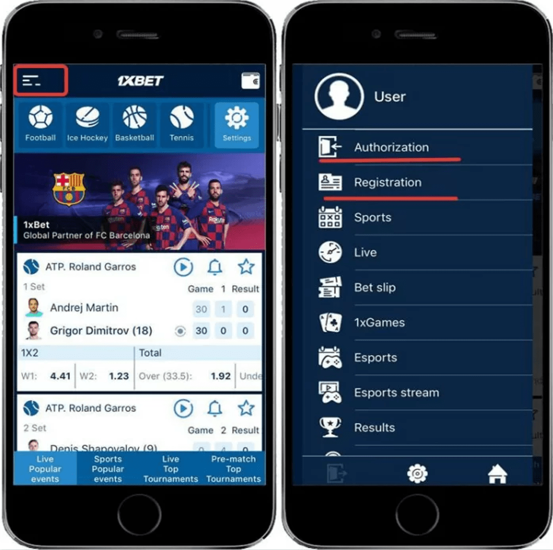 برای ورود به برنامه وان ایکس بت 1xbet برای ios چه باید کرد؟